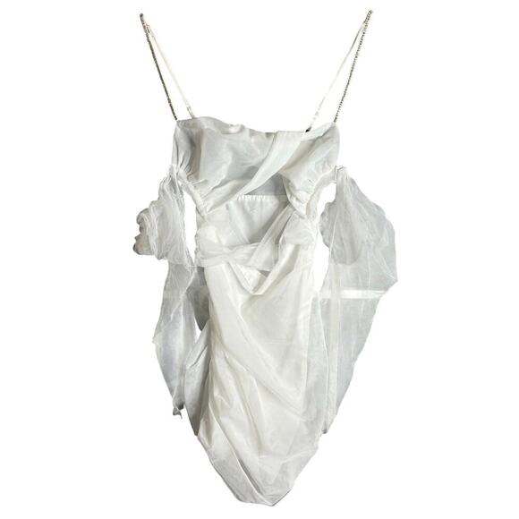 The Bar Jean Dress Blanc Size 6 - Picture 7 of 10